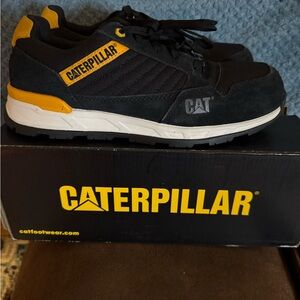 Caterpillar Black and Gold Athletic Shoes workwear composite toe